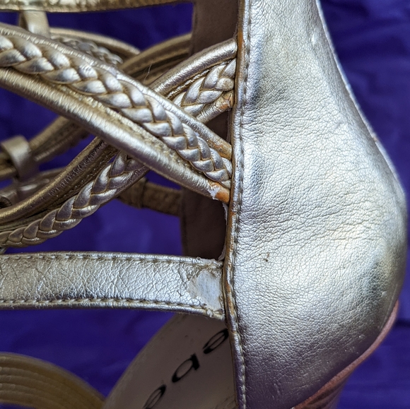 bebe Rosario Platform Heels- Gold - Picture 10 of 13